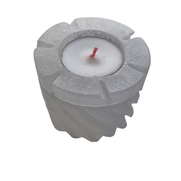 Seleniet waxinelichthouder lotus om een kaarsje te branden om te herinneren.