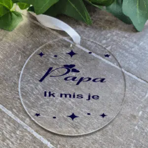 Troosthanger papa ik mis je bedrukt met liefde en aandacht om te herinneren
