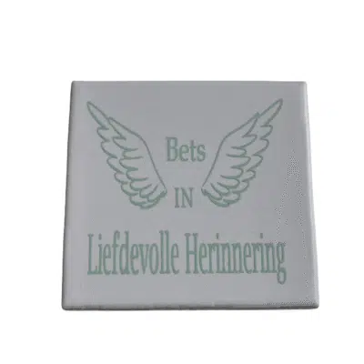 Troosttegel in liefdevolle herinnering om een dierbare te herinneren